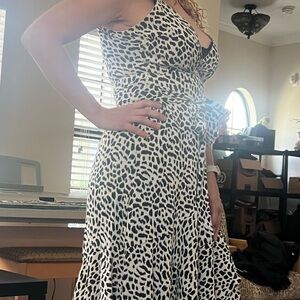 Stylish Black and White Women's Dress